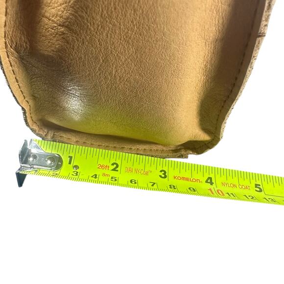 The Sak Leather adjustable Crossbody Bag Tan Braided Detail Tassel Boho Purse - Picture 11 of 12